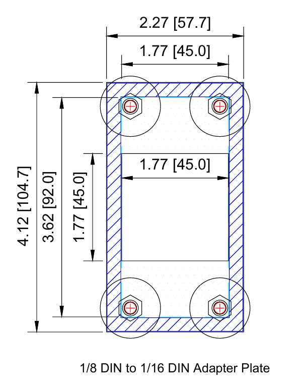 Adapter Plate - 1/8 DIN to 1/16 DIN