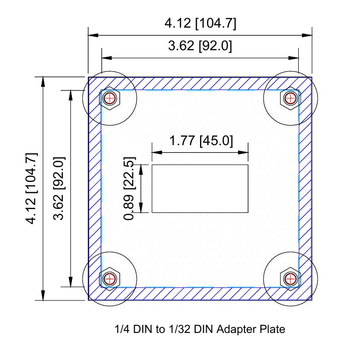 Adapter Plate - 1/4 DIN to 1/32 DIN