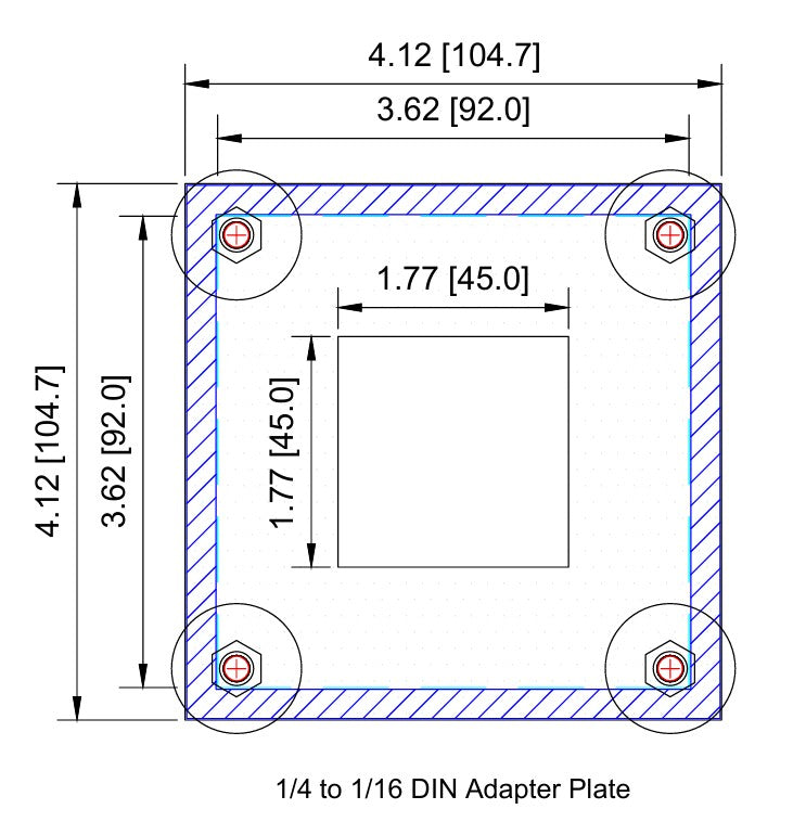 Adapter Plate - 1/4 DIN to 1/16 DIN