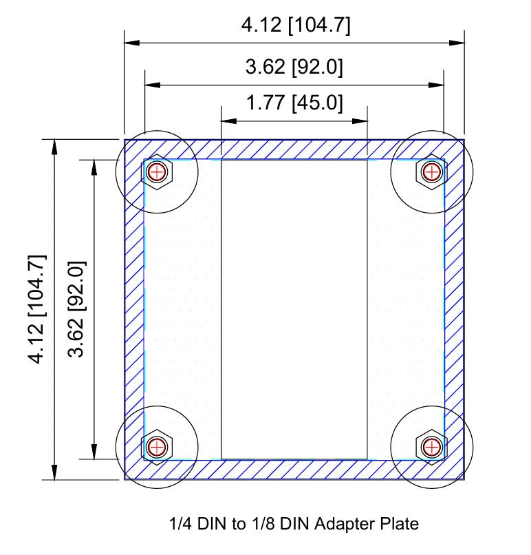 Adapter Plate - 1/4 DIN to 1/8 DIN