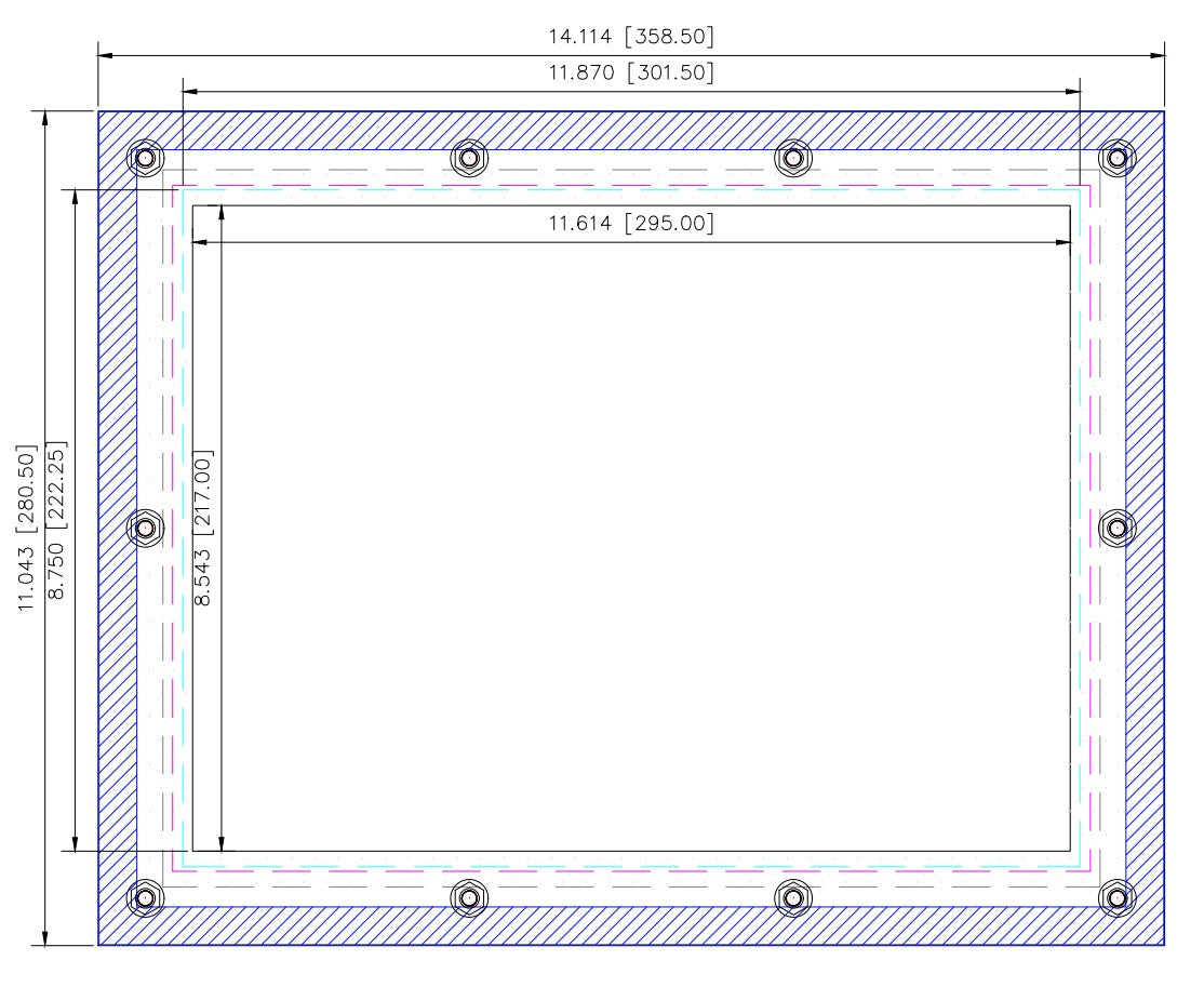 Schneider Electric Magelis 12.1" Touch to Schneider Electric Magelis 12" Touch (AP3076-3078-SM)