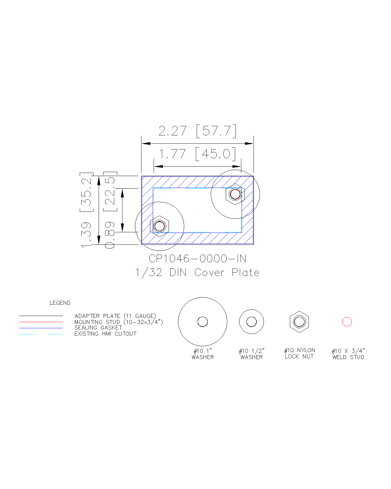 Cover Plate - 1/32 DIN
