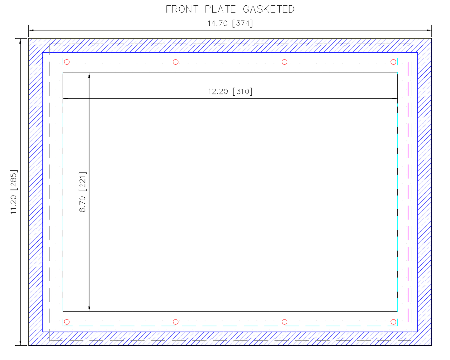 Siemens MP 277 10" Touch to IPC277E 12" Touch (D014686 AP3041-3061-BP-XX-XX-4X) - HMIAdapterPlate