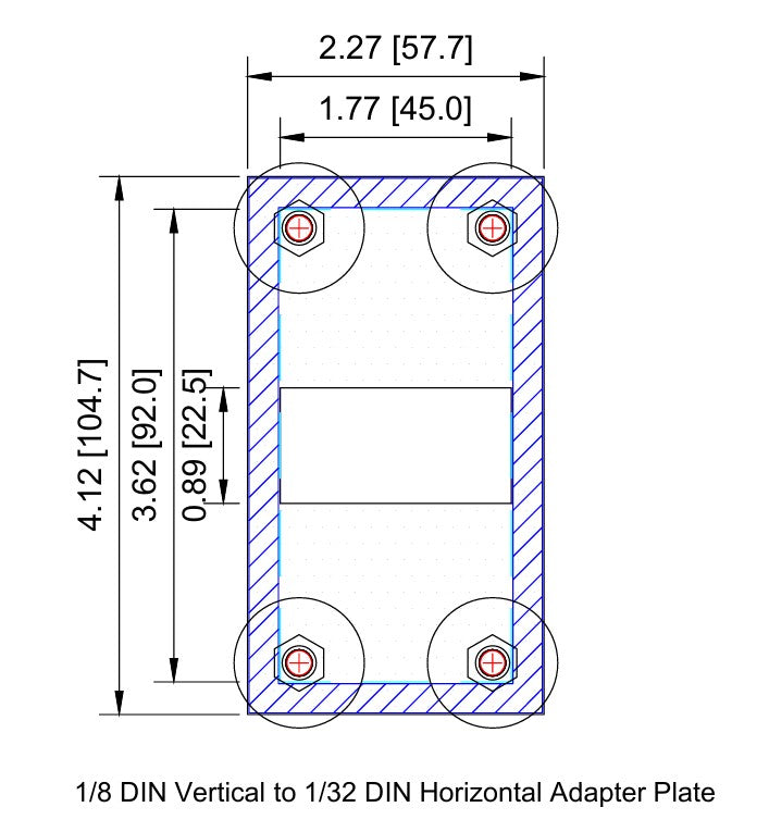 Adapter Plate - 1/8 DIN Vertical to 1/32 DIN Horizontal