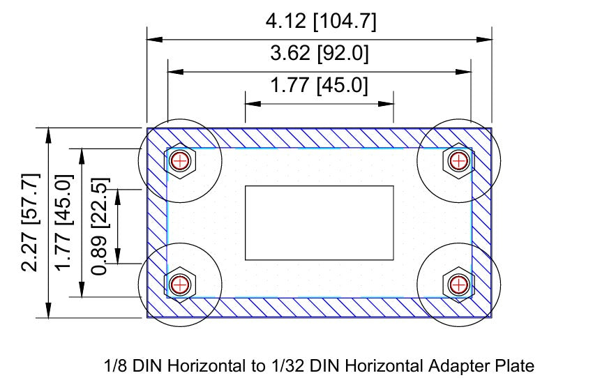 Adapter Plate - 1/8 DIN Horizontal to 1/32 DIN Horizontal