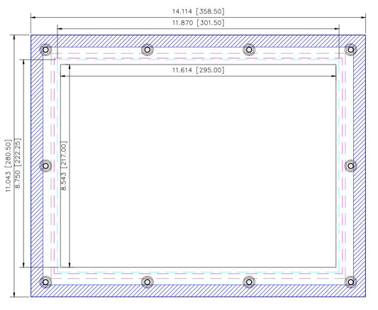 Schneider Electric Magelis 12.1" Touch to Schneider Electric Magelis 12" Touch (AP3076-3078-SM)