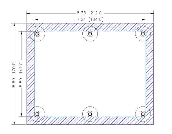 Cover Plate - Allen Bradley PanelView 5000 / PanelView Plus 7 6.5" Touch (CP2009-0000-IN)