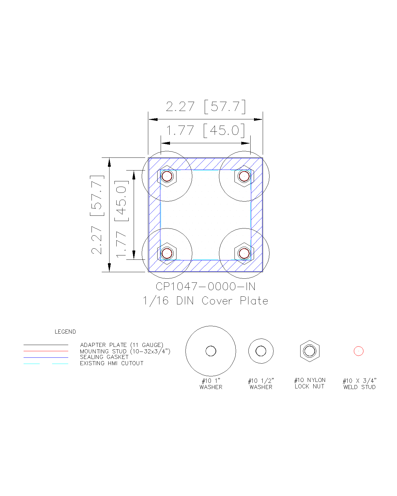 Cover Plate - 1/16 DIN