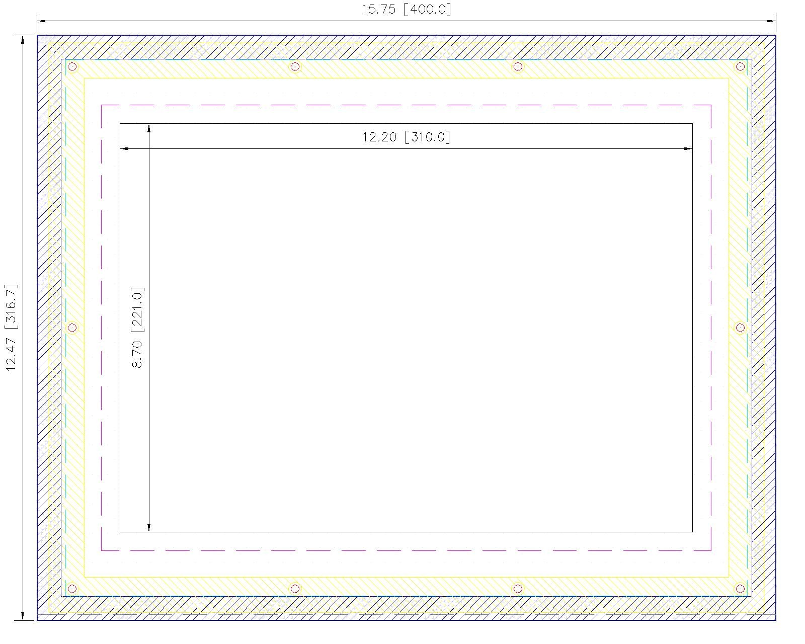 Siemens #IPC477C 12 Touch to Siemens #IPC277E 12 Touch (D018686 AP4090-3061-BP-XX-XX-XX) - HMIAdapterPlate