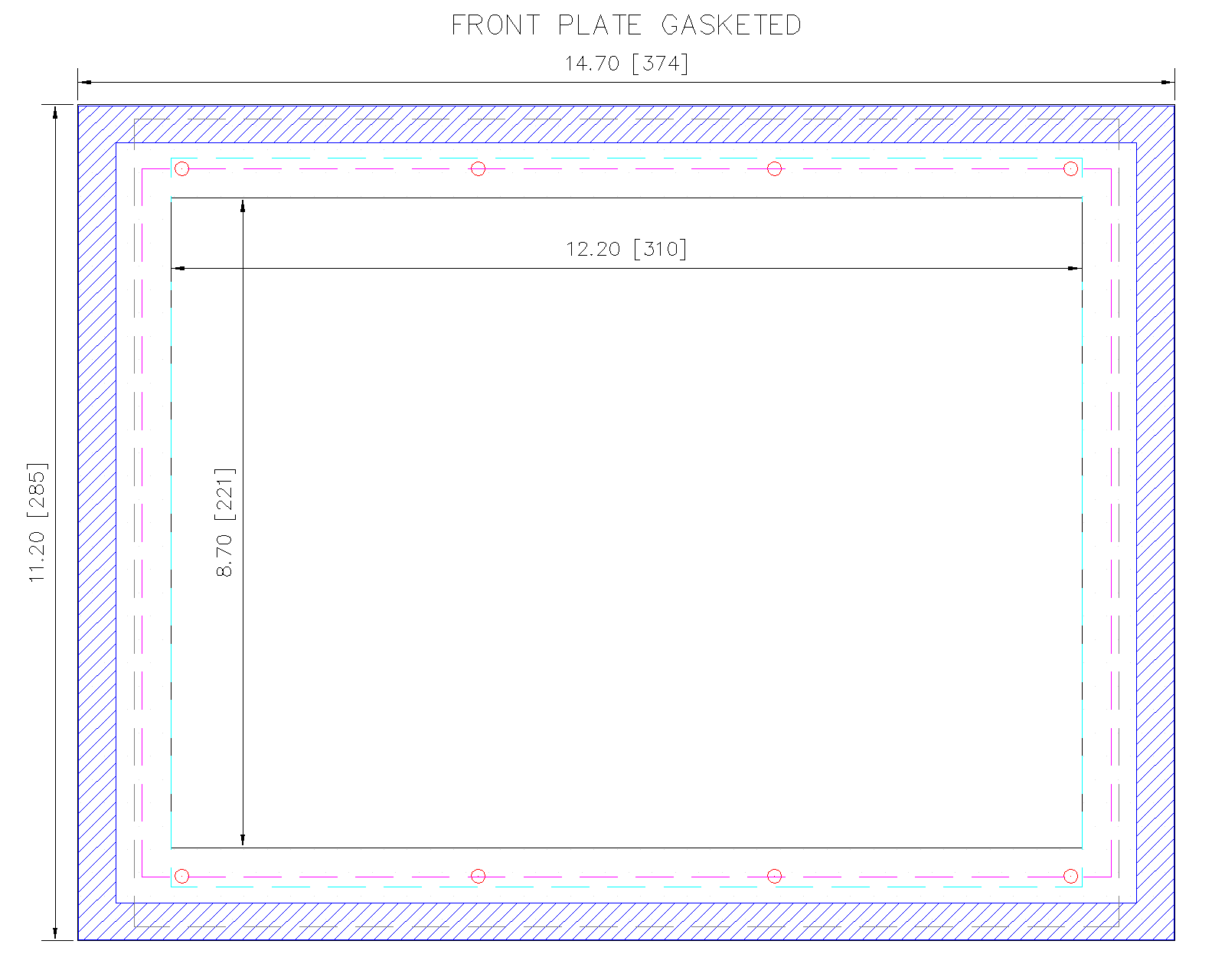 Siemens MP 277 10" Touch to IPC277E 12" Touch (D014686 AP3041-3061-BP-XX-XX-4X) - HMIAdapterPlate