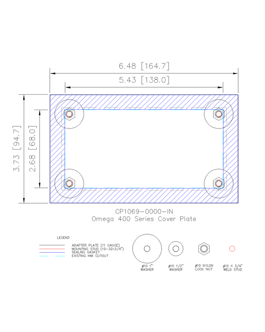 Cover Plate - Omega 400 Series